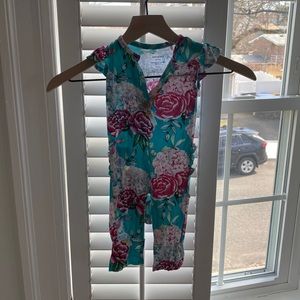 Posh Peanuts Short Sleeve Posh Ruffled Cap Sleeve Romper